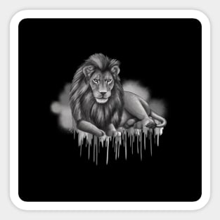 Black and White King Sticker